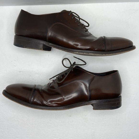 Antonio Maurizi Mens Brown Leather Cap Toe Oxford Dress Shoes Size 41 main image 12